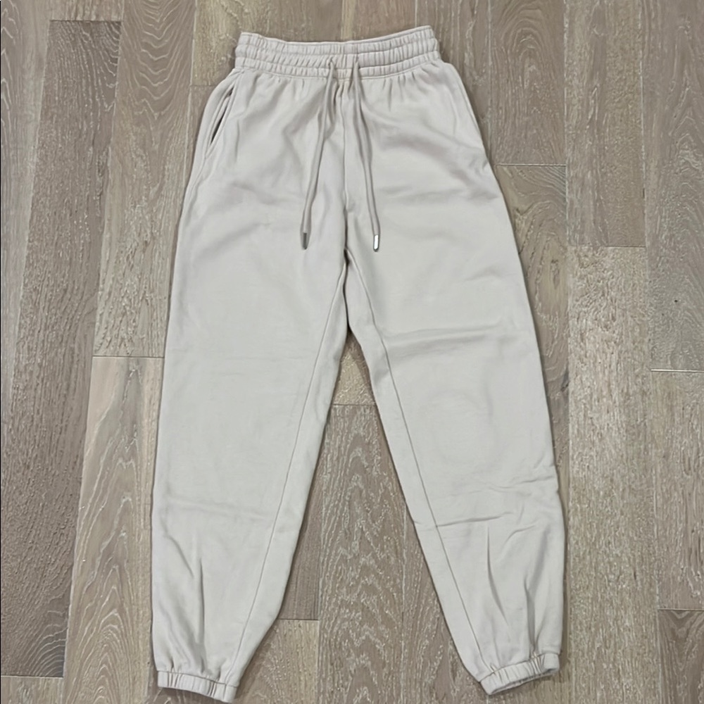 Women’s Stylish Cream Cuffed Sweatpants